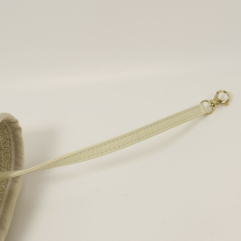 CHANEL 帆布/藤料Deauville Tote MM鏈帶手挽肩背兩用袋-15