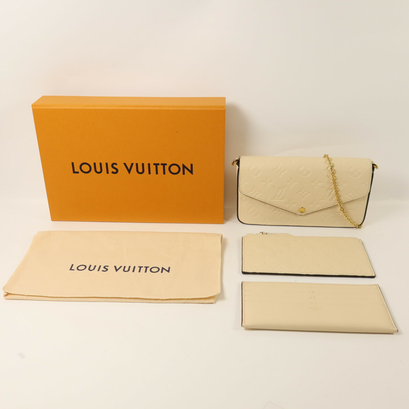 LOUIS VUITTON Monogram Empreinte Pochette Felicie鏈帶肩背袋-8
