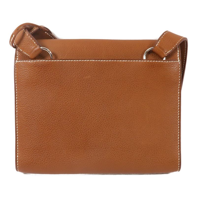 HERMES Barenia皮革Depeches 21肩背袋Gold-1