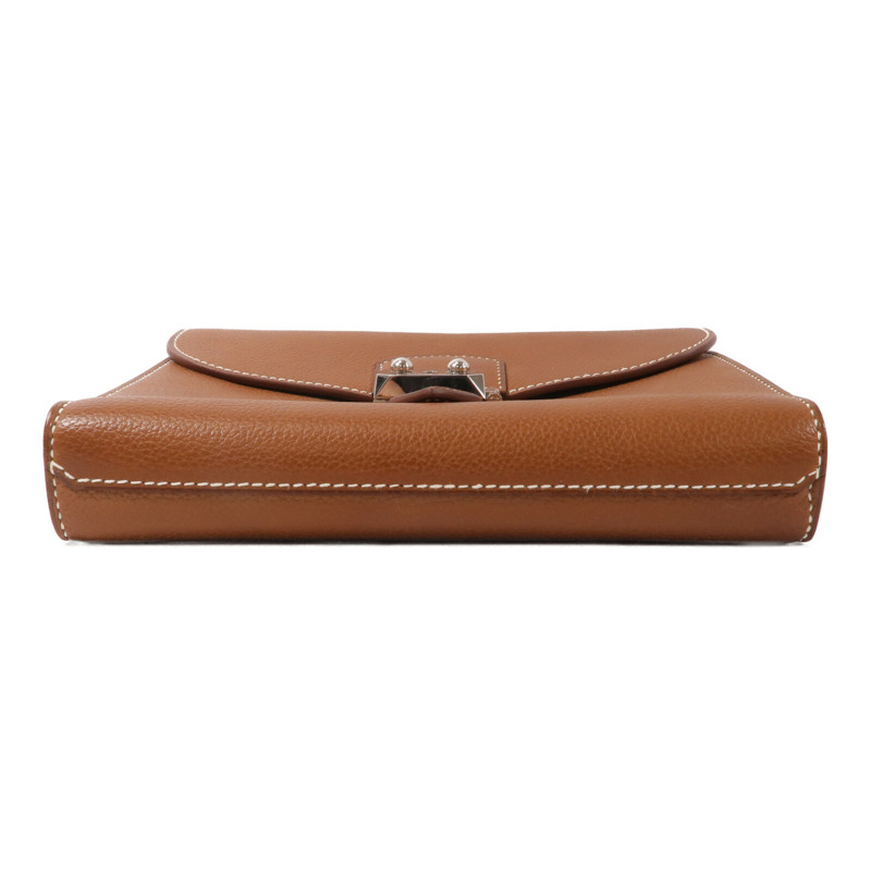 HERMES Barenia皮革Depeches 21肩背袋Gold-3