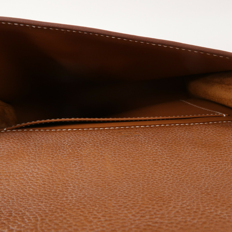 HERMES Barenia皮革Depeches 21肩背袋Gold-4
