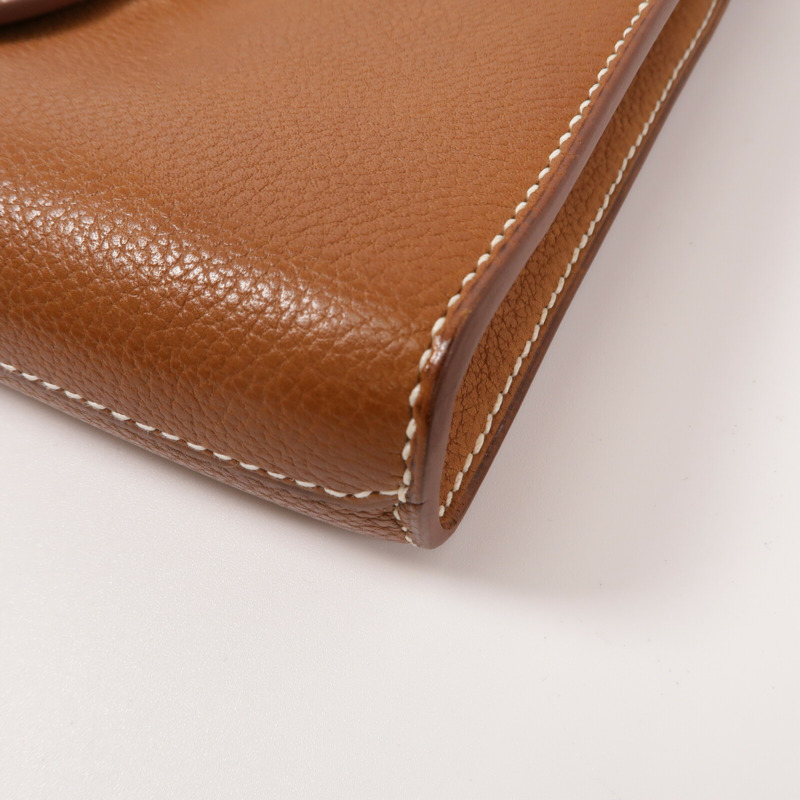 HERMES Barenia皮革Depeches 21肩背袋Gold-14