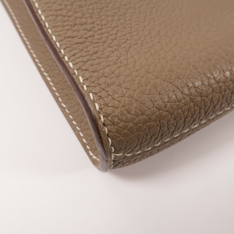 HERMES Togo皮革Depeches 29 Messenger肩背袋Etoupe-11