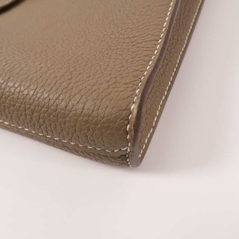HERMES Togo皮革Depeches 29 Messenger肩背袋Etoupe-12
