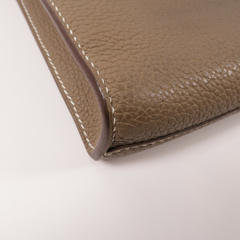 HERMES Togo皮革Depeches 29 Messenger肩背袋Etoupe-13
