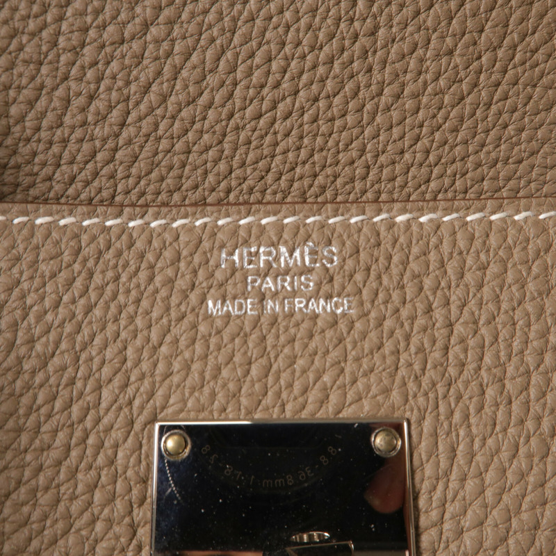 HERMES Togo皮革Haut A Courroies 40手挽袋Etoupe-5