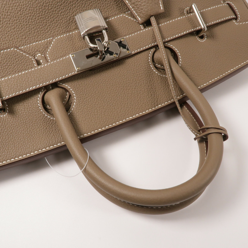 HERMES Togo皮革Haut A Courroies 40手挽袋Etoupe-6