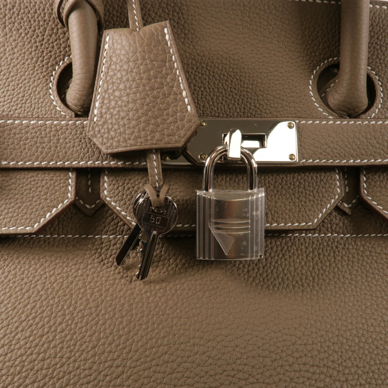HERMES Togo皮革Haut A Courroies 40手挽袋Etoupe-7