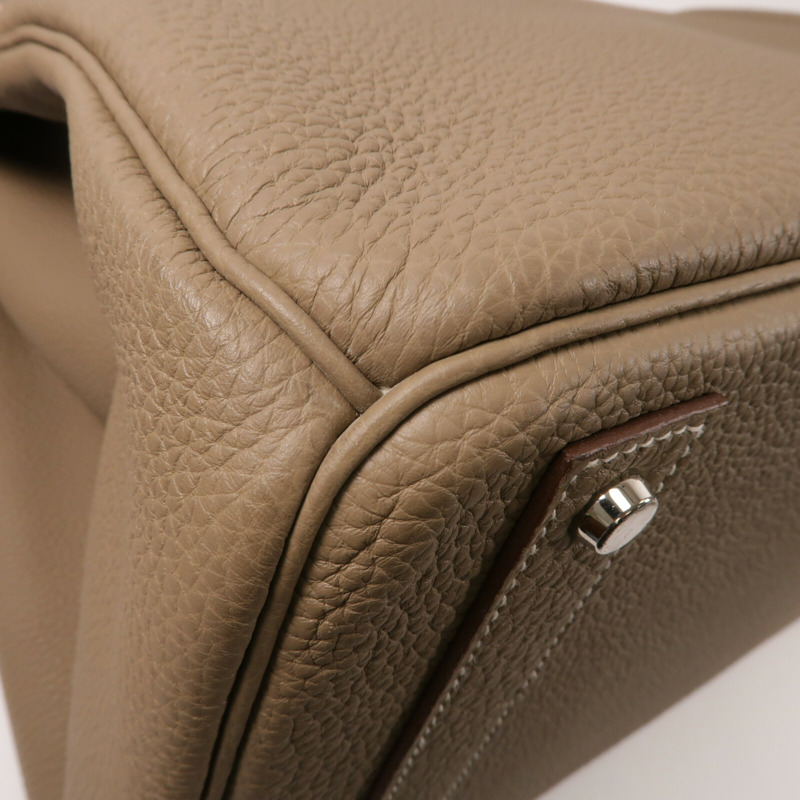 HERMES Togo皮革Haut A Courroies 40手挽袋Etoupe-11