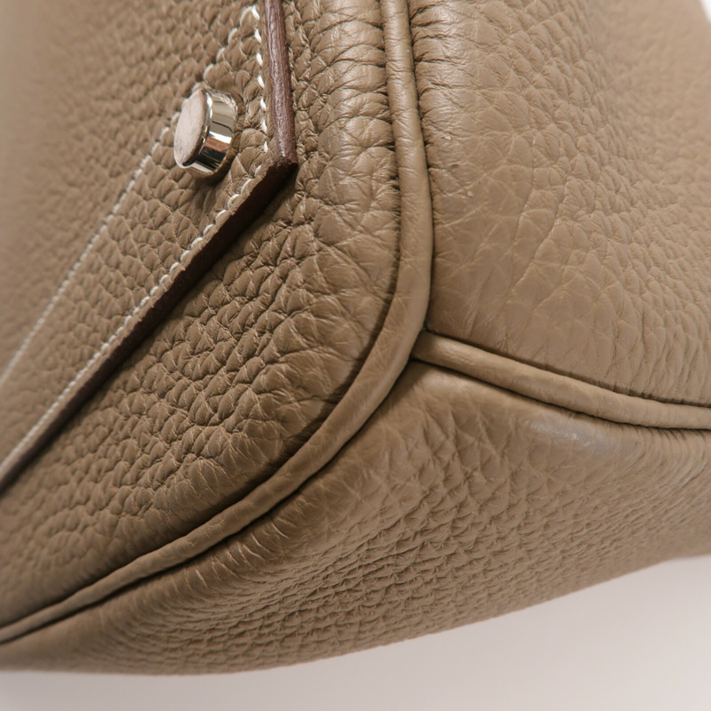 HERMES Togo皮革Haut A Courroies 40手挽袋Etoupe-12