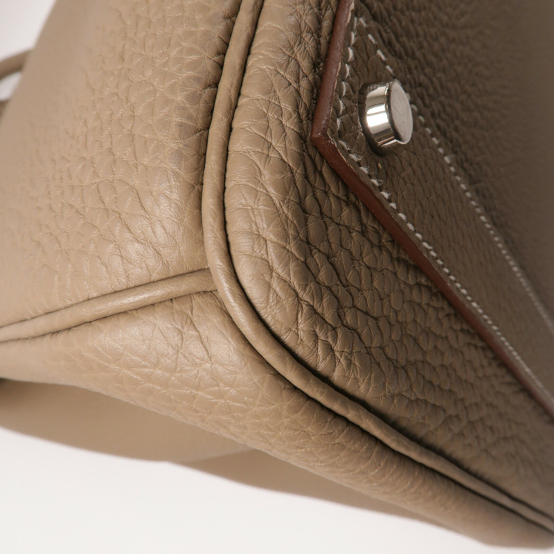 HERMES Togo皮革Haut A Courroies 40手挽袋Etoupe-13