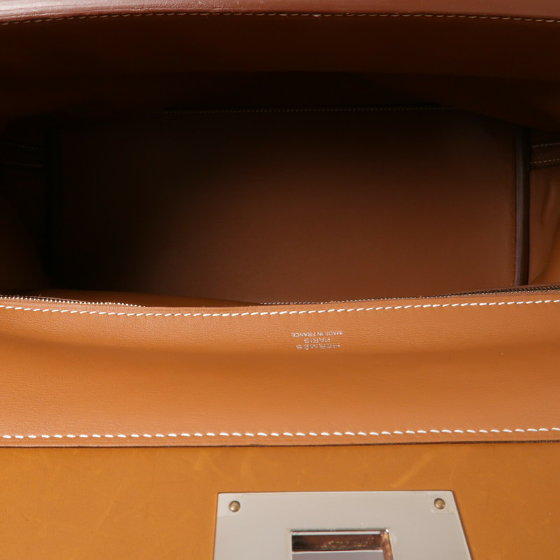 HERMES Barenia皮革24/24 35CM手挽袋Gold-4