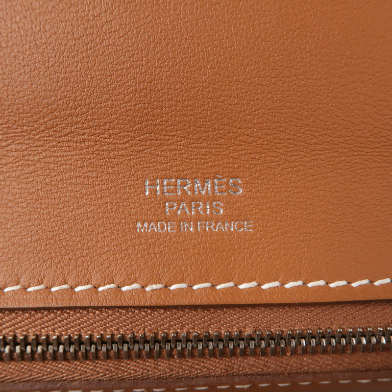 HERMES Barenia皮革24/24 35CM手挽袋Gold-6