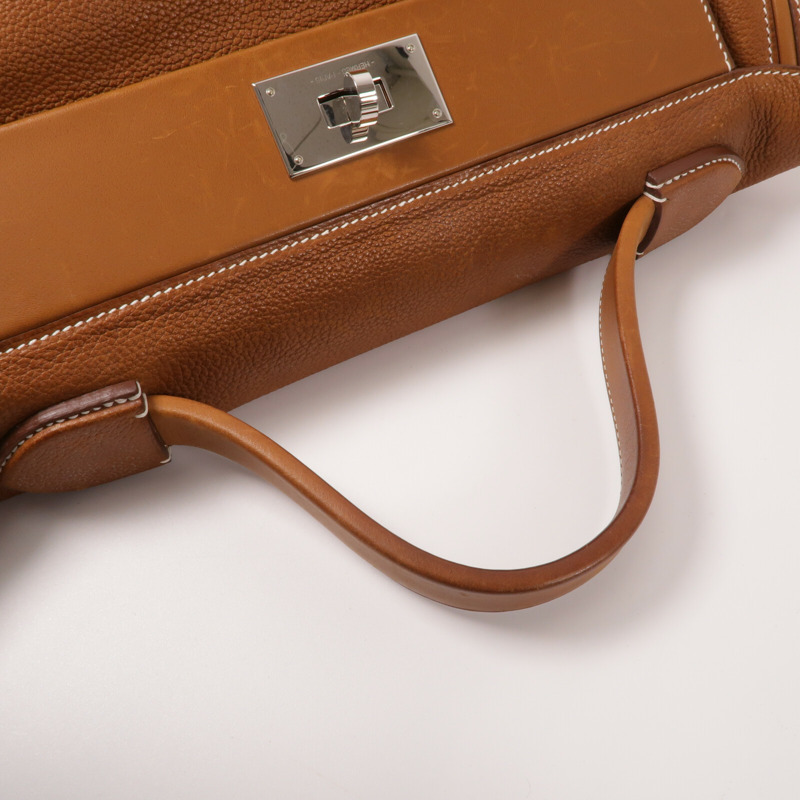 HERMES Barenia皮革24/24 35CM手挽袋Gold-8