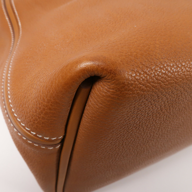 HERMES Barenia皮革24/24 35CM手挽袋Gold-10