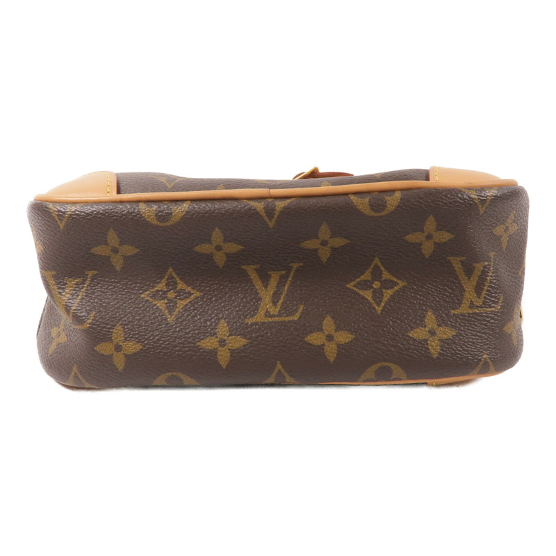 LOUIS VUITTON Monogram Deauville Mini金扣肩背袋棕色-3