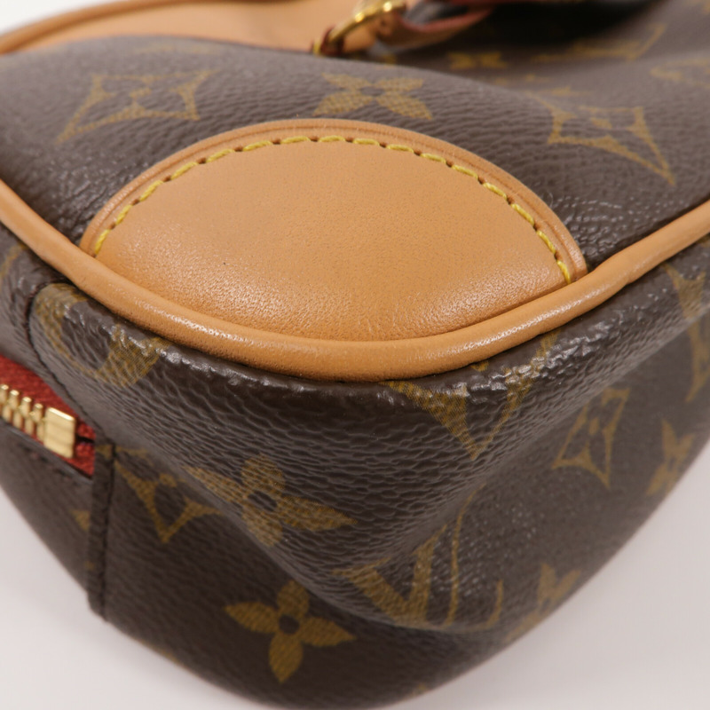 LOUIS VUITTON Monogram Deauville Mini金扣肩背袋棕色-11