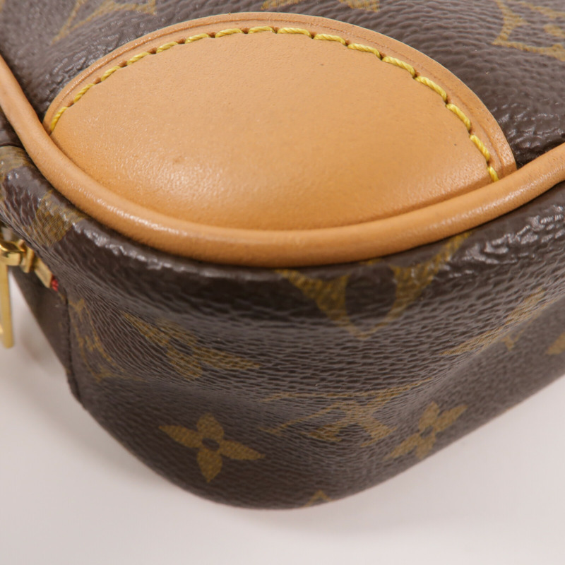 LOUIS VUITTON Monogram Deauville Mini金扣肩背袋棕色-13