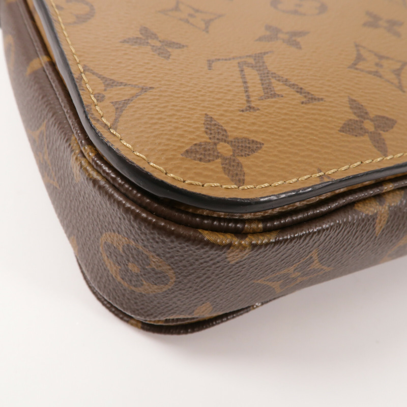 LOUIS VUITTON Monogram Reverse Pochette Metis手挽肩背兩用袋-11