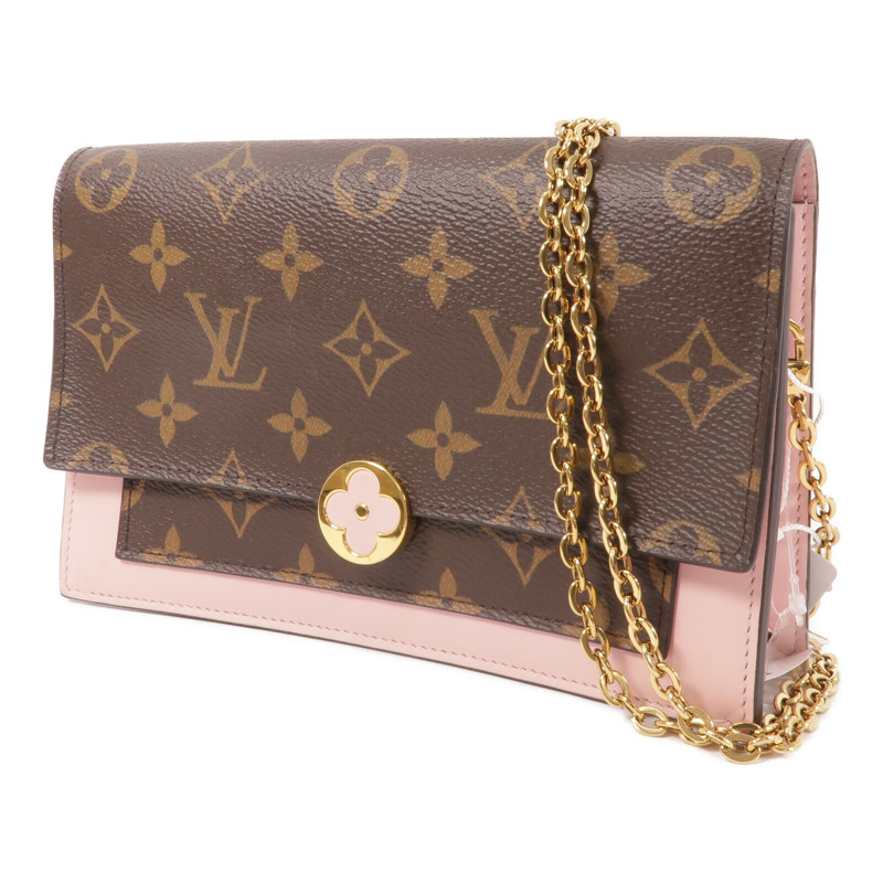 LOUIS VUITTON Monogram Flore Chain Wallet鏈帶肩背袋-2