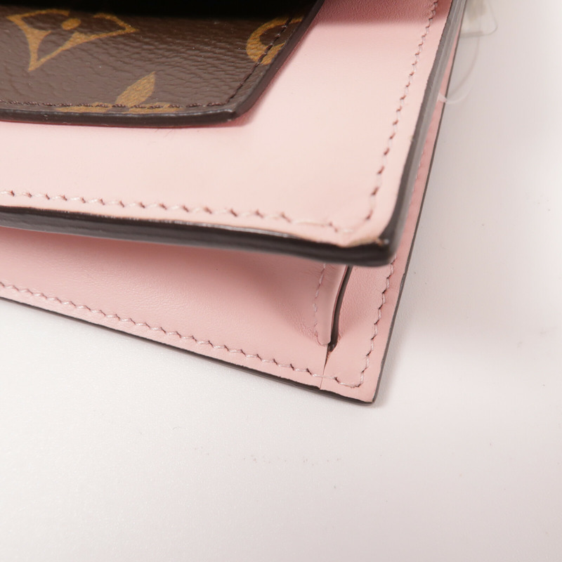 LOUIS VUITTON Monogram Flore Chain Wallet鏈帶肩背袋-11