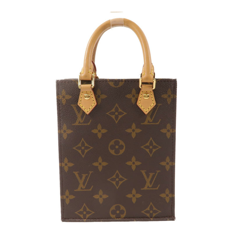 LOUIS VUITTON Monogram Petit Sac Plat手挽肩背兩用袋-1