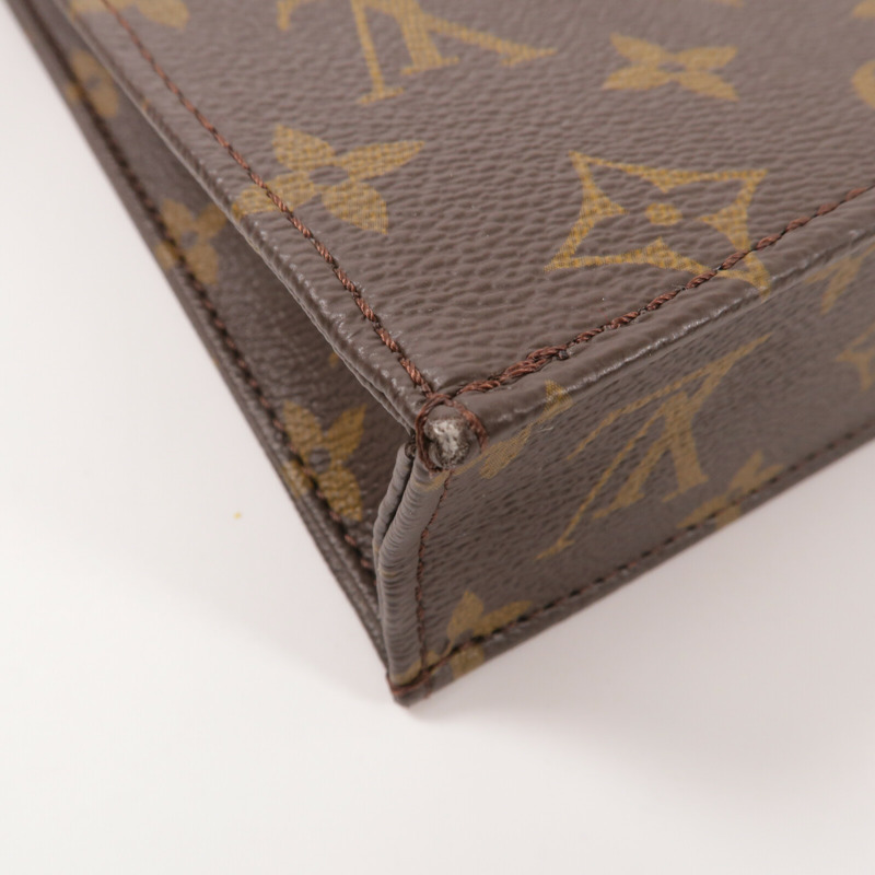 LOUIS VUITTON Monogram Petit Sac Plat手挽肩背兩用袋-9