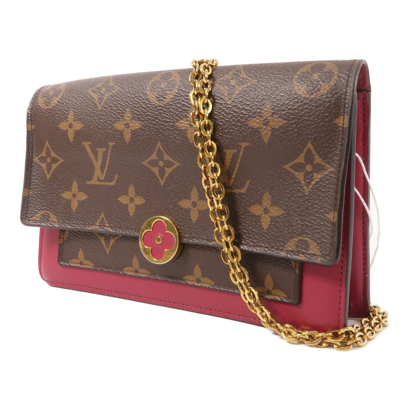 LOUIS VUITTON Monogram Portefeuille Flore鏈帶肩背袋-2