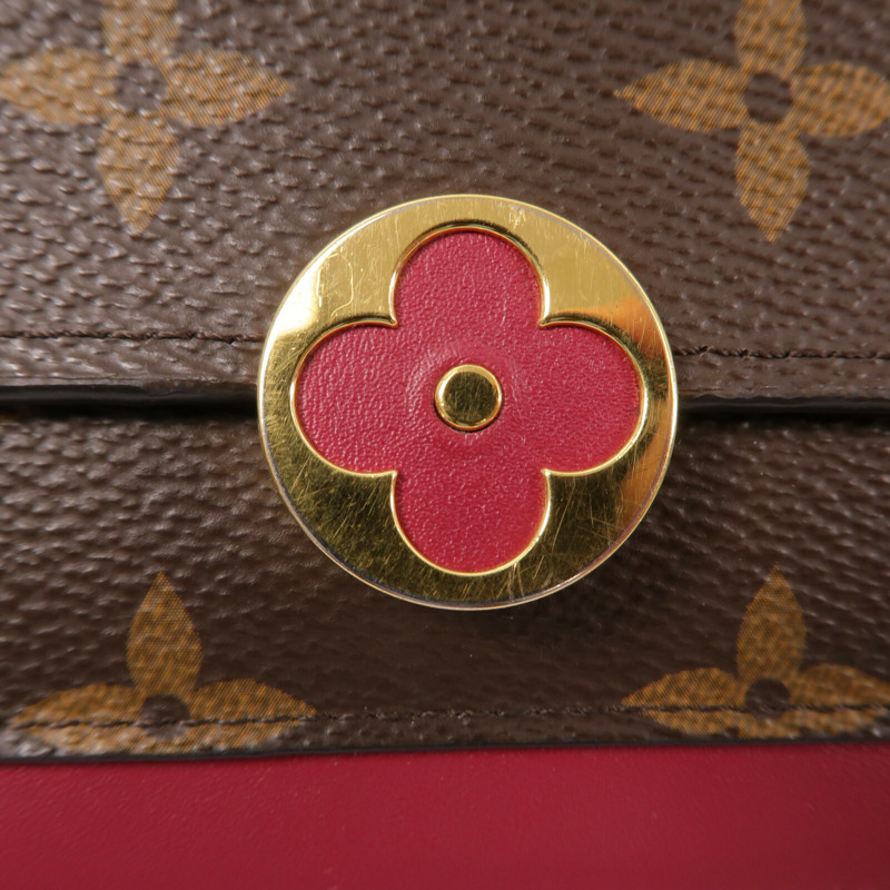 LOUIS VUITTON Monogram Portefeuille Flore鏈帶肩背袋-6
