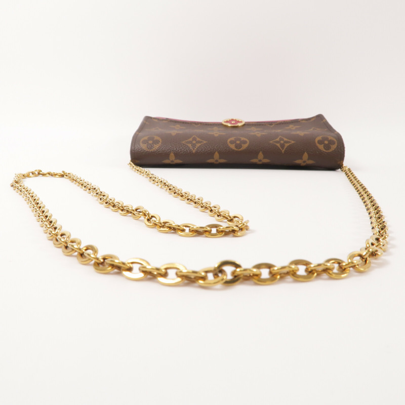 LOUIS VUITTON Monogram Portefeuille Flore鏈帶肩背袋-8