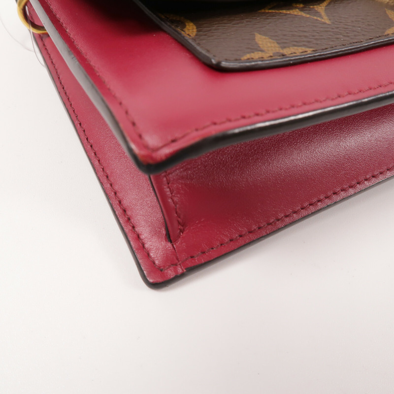 LOUIS VUITTON Monogram Portefeuille Flore鏈帶肩背袋-9