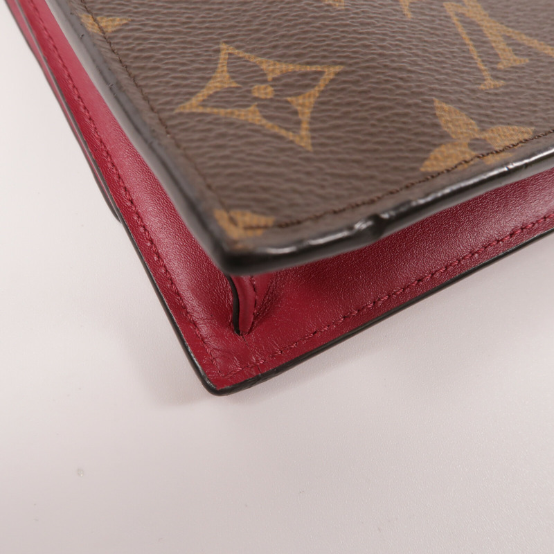 LOUIS VUITTON Monogram Portefeuille Flore鏈帶肩背袋-11