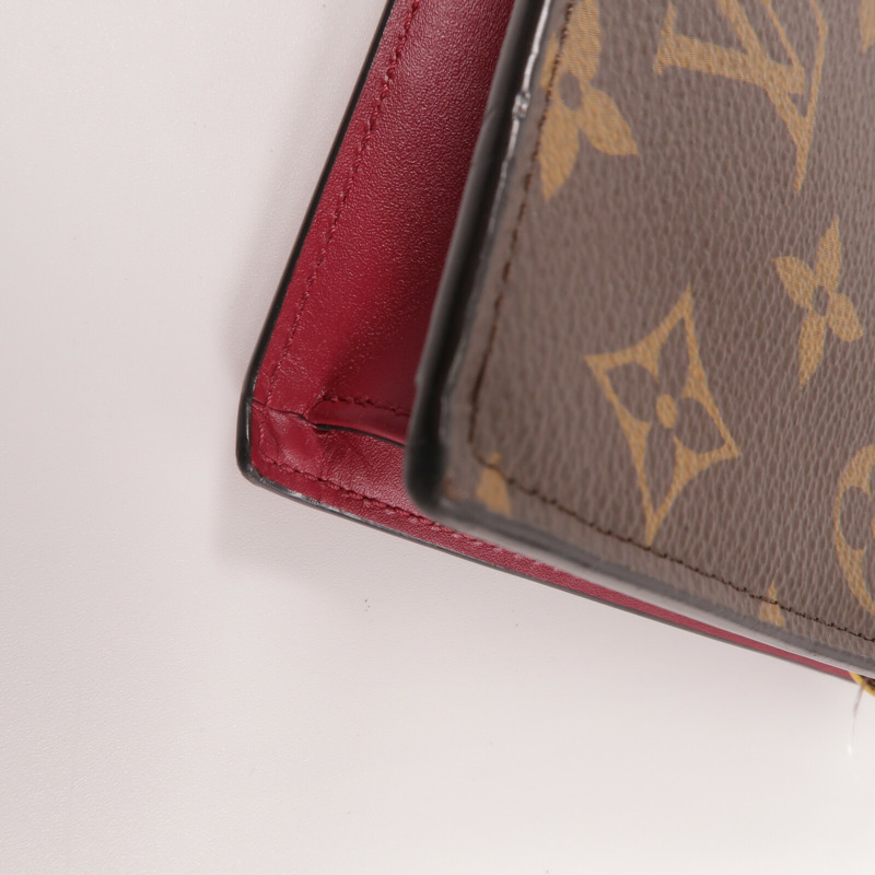 LOUIS VUITTON Monogram Portefeuille Flore鏈帶肩背袋-12
