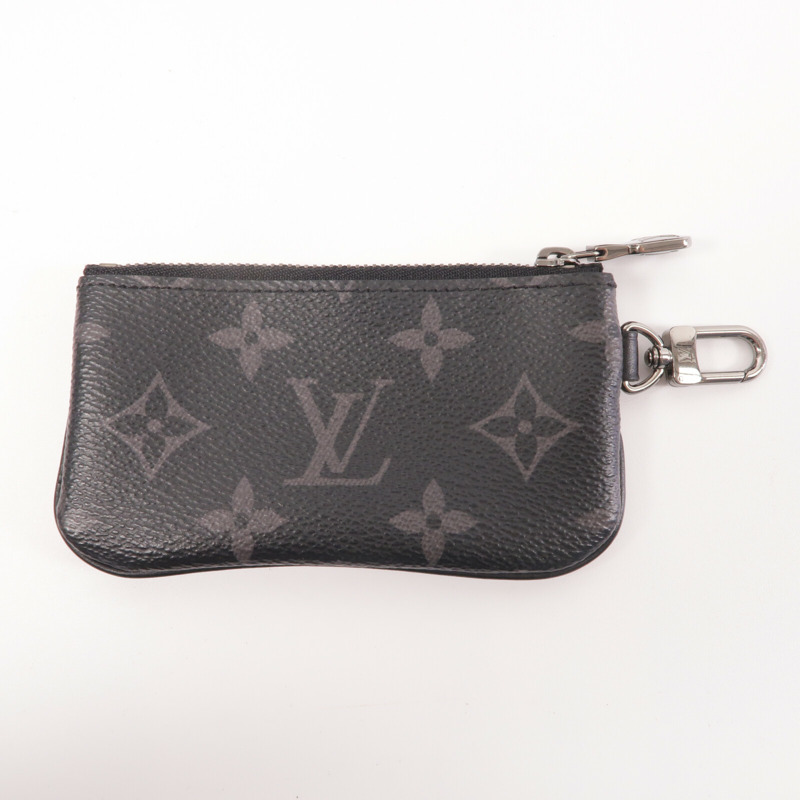 LOUIS VUITTON Monogram Eclipse Reverse Trio Messenger銀扣肩背袋灰色-8