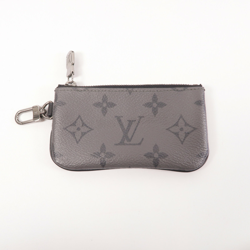 LOUIS VUITTON Monogram Eclipse Reverse Trio Messenger銀扣肩背袋灰色-9