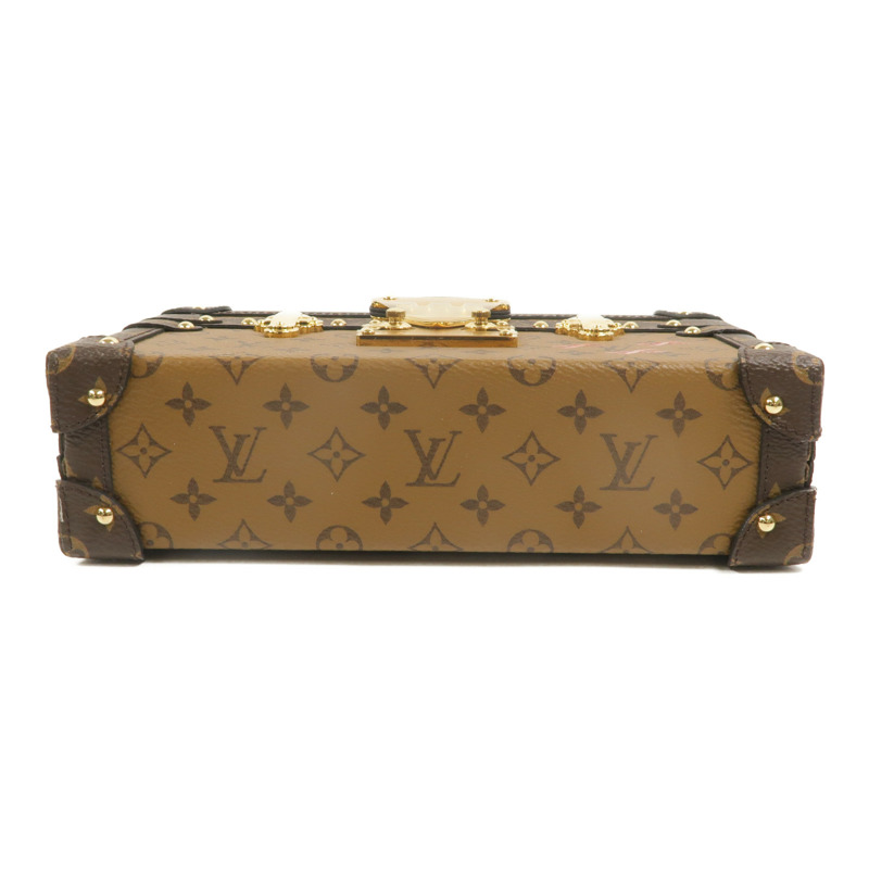 LOUIS VUITTON Monogram Reverse Petite Malle金扣肩背袋-3