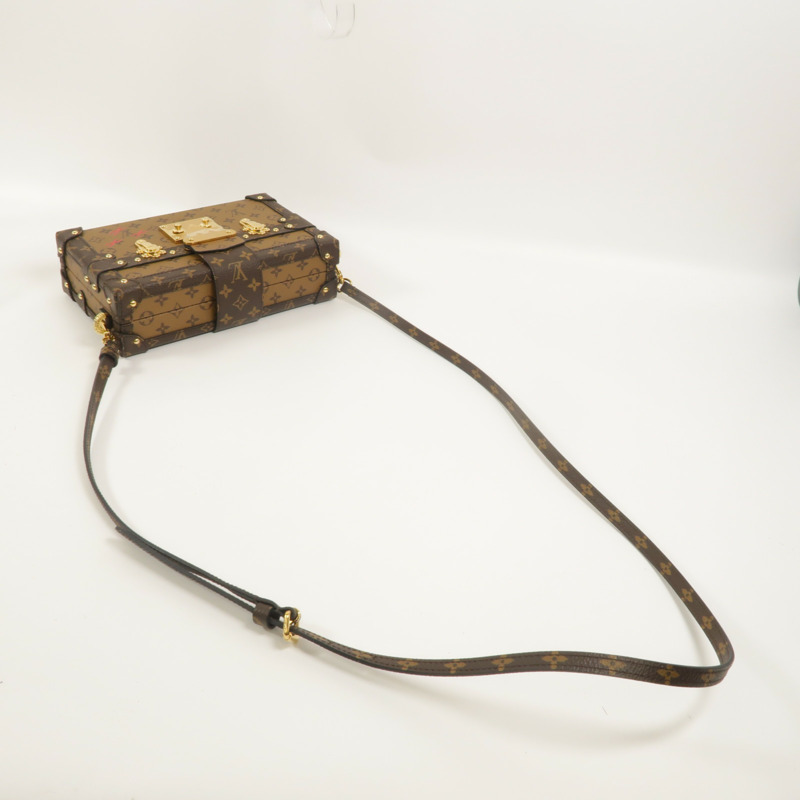 LOUIS VUITTON Monogram Reverse Petite Malle金扣肩背袋-7