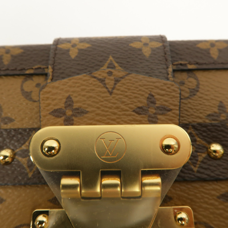 LOUIS VUITTON Monogram Reverse Petite Malle金扣肩背袋-9