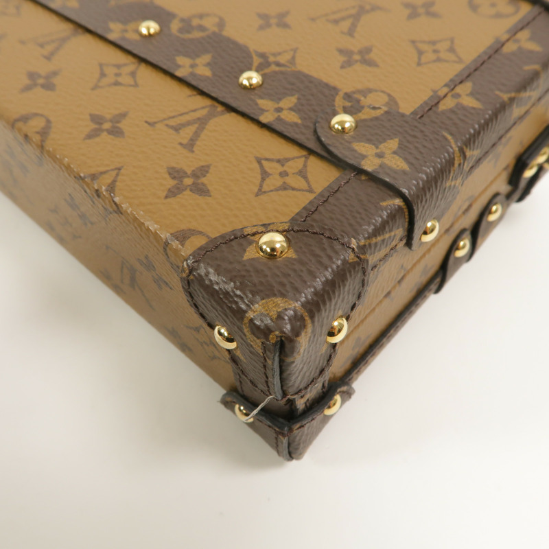 LOUIS VUITTON Monogram Reverse Petite Malle金扣肩背袋-12