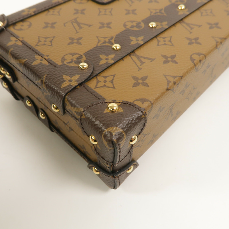 LOUIS VUITTON Monogram Reverse Petite Malle金扣肩背袋-13