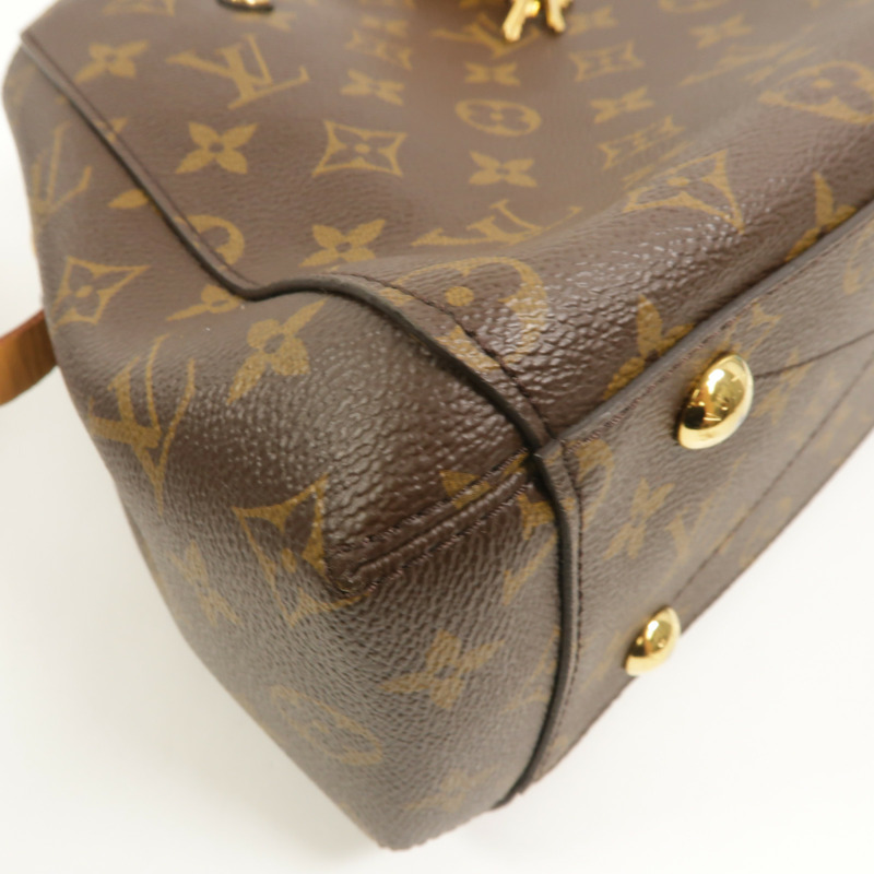 LOUIS VUITTON Monogram Montaigne BB金扣手挽肩背兩用袋-10