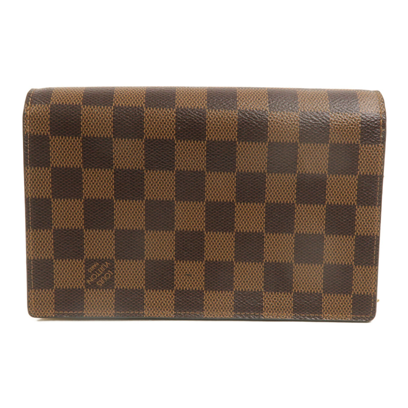 LOUIS VUITTON Damier Vavin Chain Wallet金扣鏈帶肩背袋-1