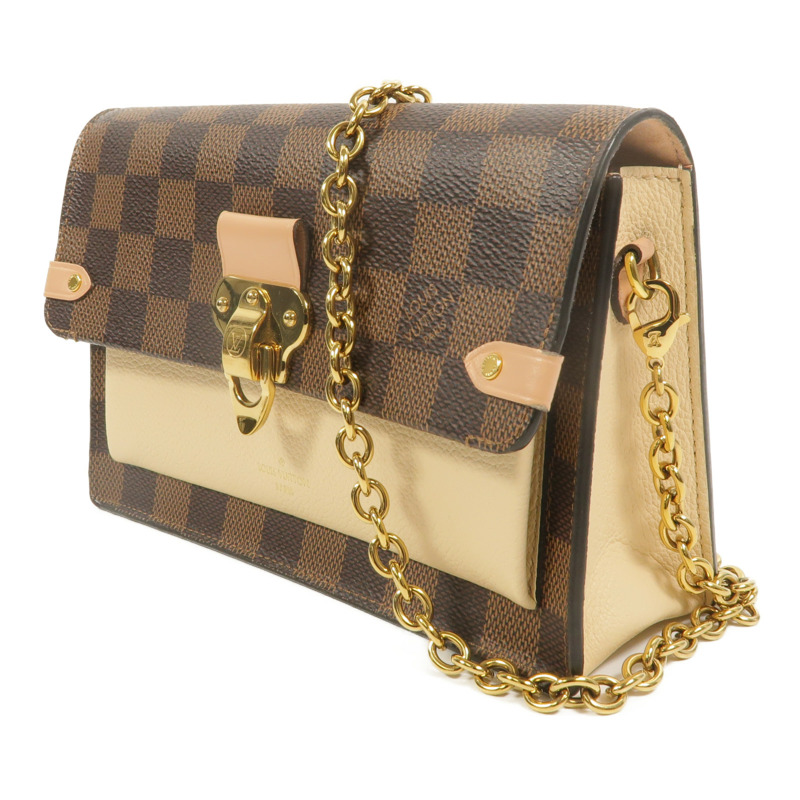 LOUIS VUITTON Damier Vavin Chain Wallet金扣鏈帶肩背袋-2