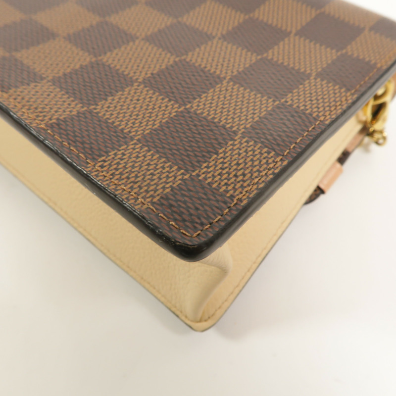 LOUIS VUITTON Damier Vavin Chain Wallet金扣鏈帶肩背袋-12