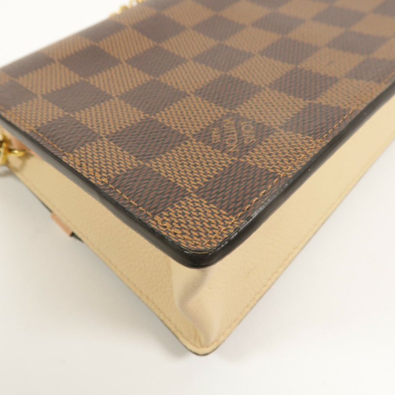 LOUIS VUITTON Damier Vavin Chain Wallet金扣鏈帶肩背袋-13