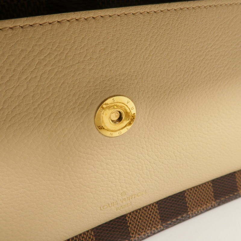 LOUIS VUITTON Damier Vavin Chain Wallet金扣鏈帶肩背袋-15