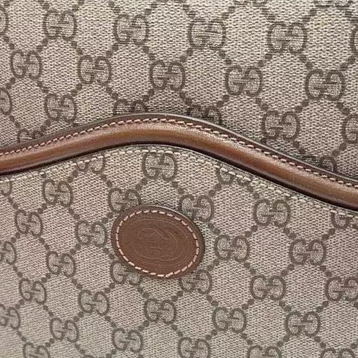 閒置未使用 Gucci 古馳老花單肩斜跨郵差包   26x22  配塵袋-1