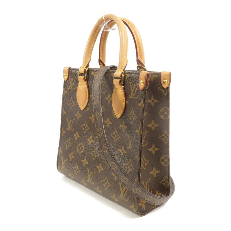 LOUIS VUITTON Monogram Sac Plat BB金扣手挽肩背兩用袋-2