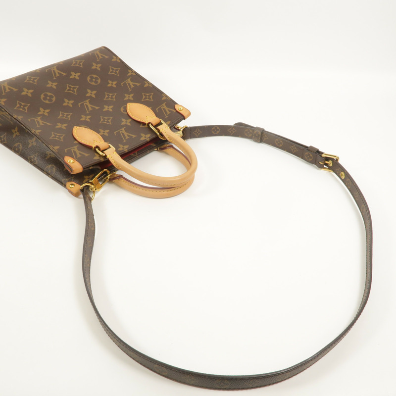 LOUIS VUITTON Monogram Sac Plat BB金扣手挽肩背兩用袋-7