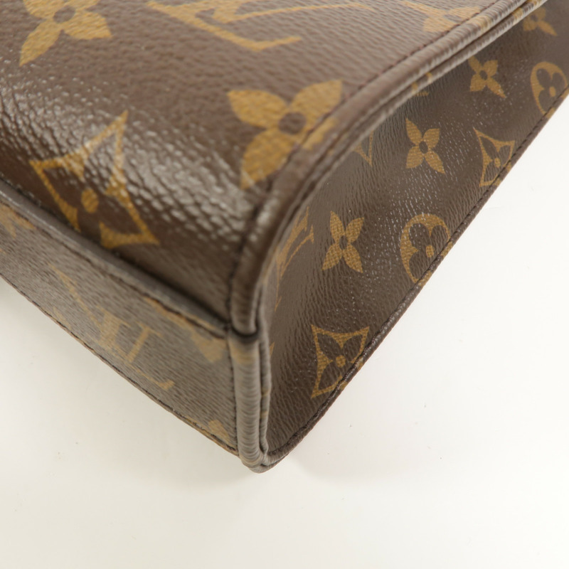 LOUIS VUITTON Monogram Sac Plat BB金扣手挽肩背兩用袋-8